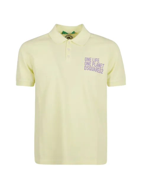 DSQUARED2 print polo shirt Yellow S78GL0021S24571