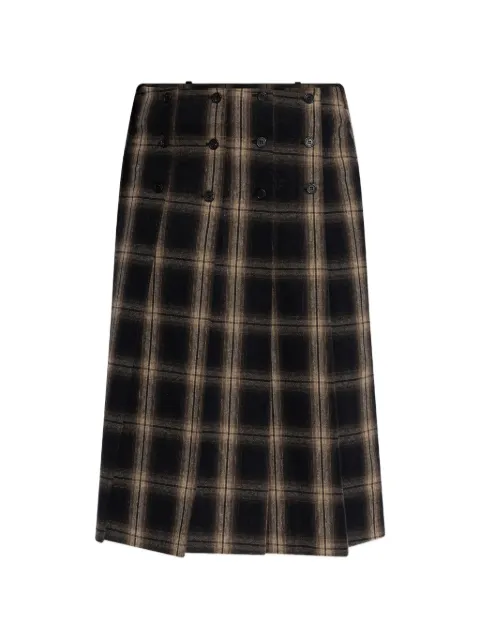 The Attico button plaid skirt Black 260WCS00287CCC124AA
