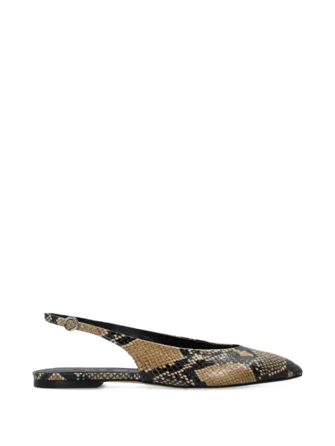 Aeyde snake-pattern flat pumps Neutrals AMELIASNAKEPRINTCALFLEATHER