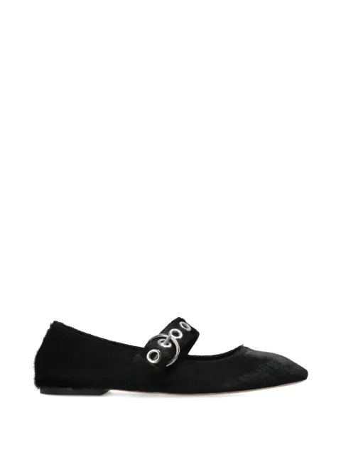 Aeyde eyelet uma flat pumps Black UMAEYELETPONYHAIR