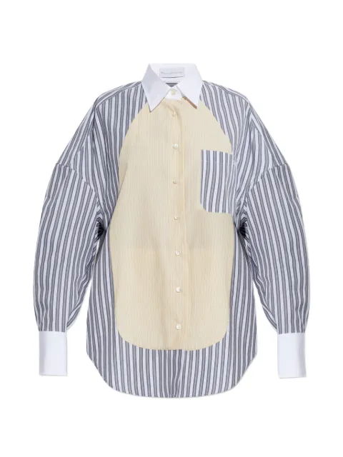 Stella McCartney oversized mixed stripe shirt Grey 6201813HJ107
