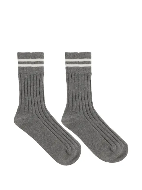 Eleventy striped ribbed socks Grey M77CLZM04TES0M214