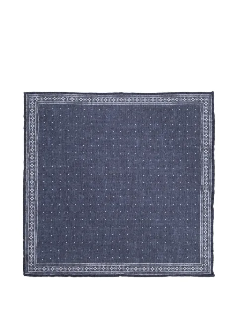 Eleventy polka dot pocket square Blue M77POCA01TES0M065