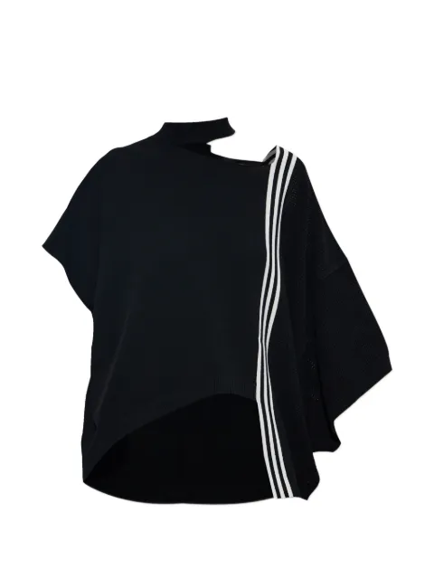 Y-3 three-stripe cut-out T-shirt Black KR2397