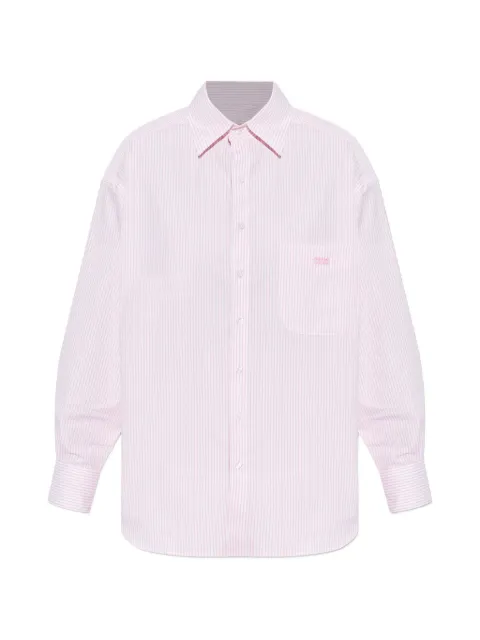 PARAMIDONNA Vanessa striped chest-pocket shirt Pink CR26VSSP1VANESSA