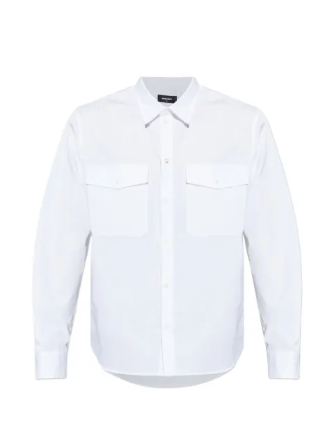 DSQUARED2 buttoned flap-pocket shirt White S74DM1010S36275