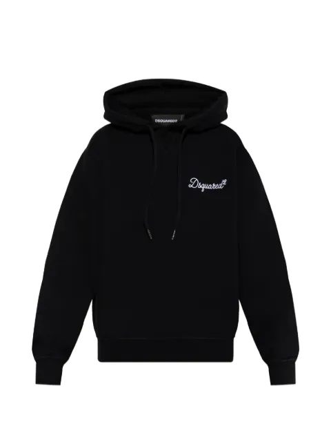 DSQUARED2 embroidered hooded top Black S75GU0622D25029