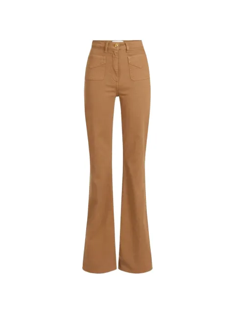 Elisabetta Franchi bell-bottom jeans with small pockets Brown PJ22N61E2