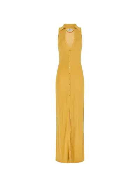 Elisabetta Franchi shirt-collar maxi dress Yellow AM09S61E2