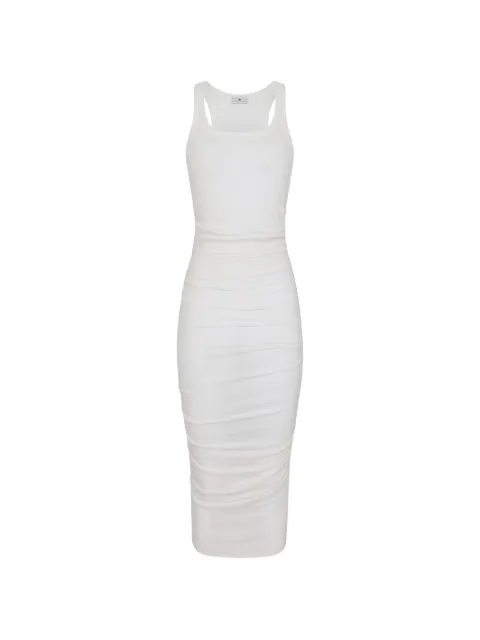 Elisabetta Franchi embroidered draping midi dress Neutrals AB20B61E2