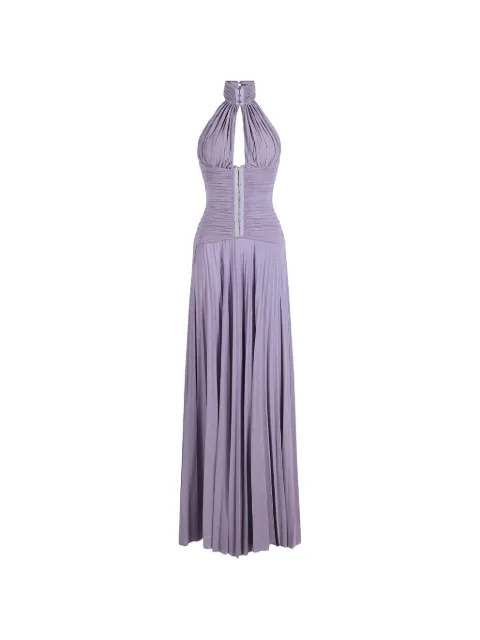 Elisabetta Franchi Red Carpet dress in lamé-effect jersey Purple ABR1861E2