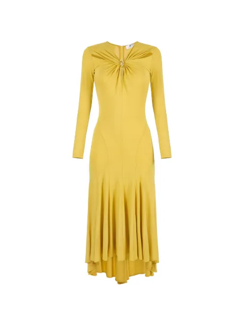 Elisabetta Franchi dress in crêpe jersey fabric with jewel detail Yellow AB88561E2