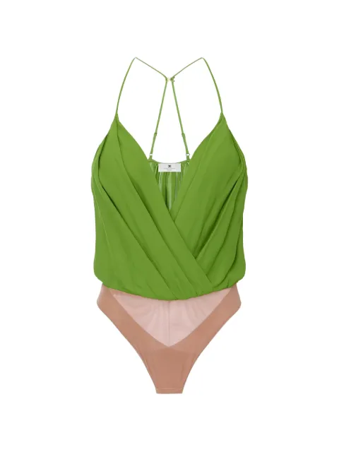 Elisabetta Franchi V-neck bodysuit Green BO01461E2