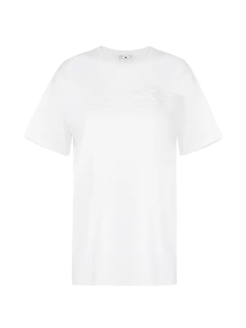 Elisabetta Franchi jersey T-shirt with embossed logo White MA66P61E2