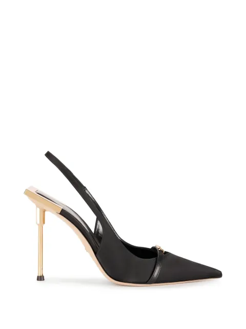 Elisabetta Franchi satin slingbacks on sculpted heels Black SA29L61E2