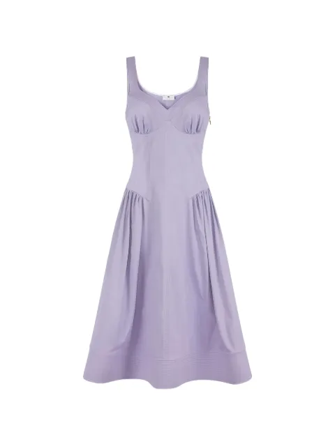 Elisabetta Franchi stretch cotton dress Purple AB89361E2