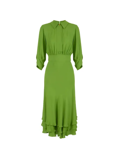 Elisabetta Franchi dress in viscose georgette fabric Green AB92361E2