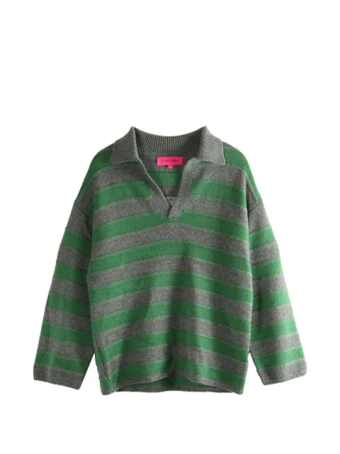 The Elder Statesman striped V-neck sweater Grey 250488