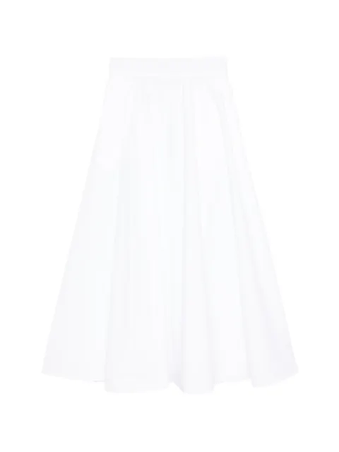 P.A.R.O.S.H. elastic-waist midi skirt White CANYOX26D621102