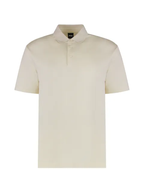 BOSS button-fastening polo shirt Neutrals 50555099