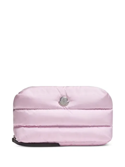Moncler Caradoc quilted logo make up bag Pink L209B6A00003M6275