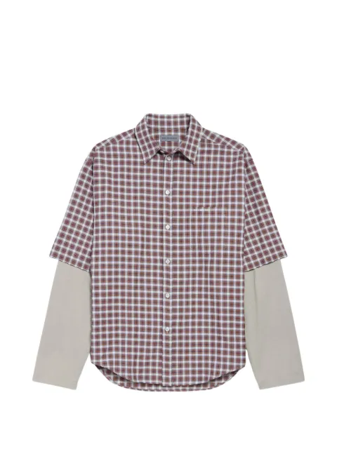 Balenciaga checked layered shirt Red 866543TUM17