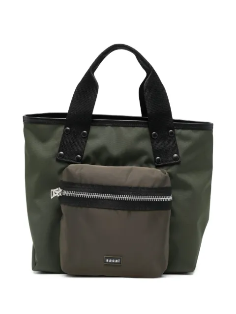 sacai Pocket handle tote bag Green 2601102S