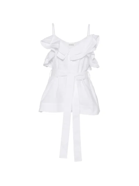 P.A.R.O.S.H. ruffled self-tie top White CANYOX26D313354