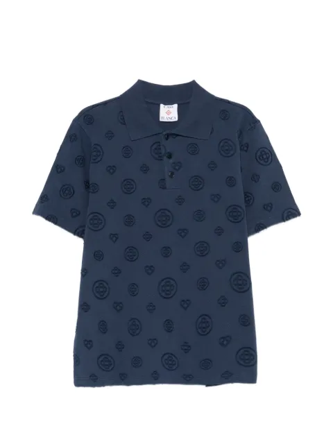 Casablanca monogram polo shirt Blue MSP26JTP46701