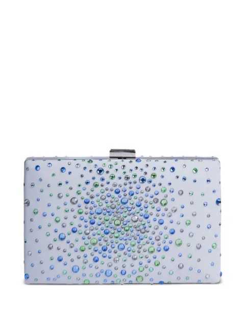 Gemy Maalouf rhinestone-embellished clutch bag Grey GMS247286BG