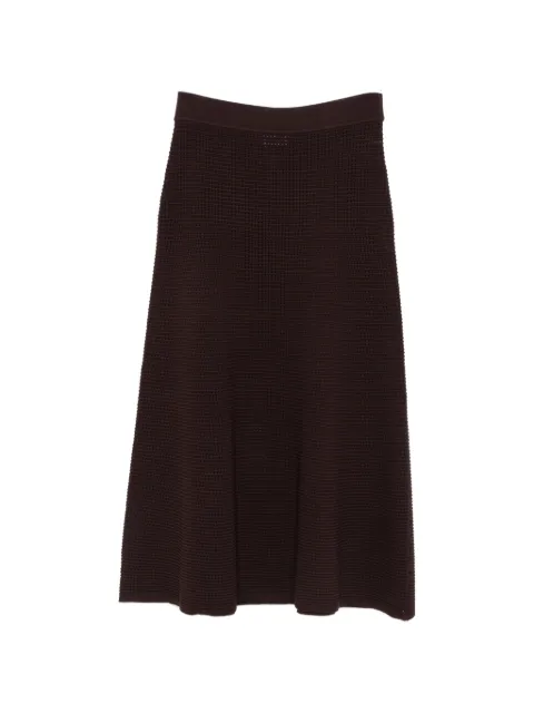 P.A.R.O.S.H. elastic-waist midi skirt Brown RENFIELDD560621