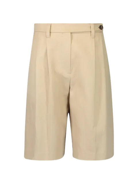 Brunello Cucinelli pleated bermuda short Neutrals ML118P9183C9195
