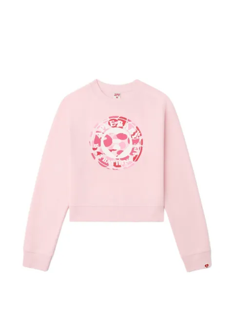 A BATHING APE® Round Camo heart-print sweatshirt Pink 00CSWL702321L