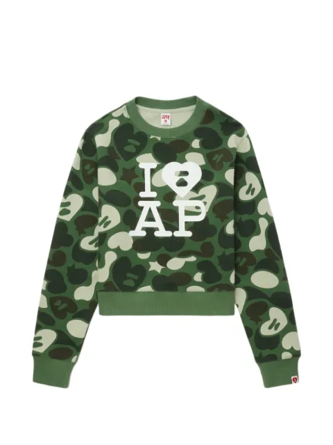 A BATHING APE® camouflage crewneck knitwear Green 00CSWL702313L