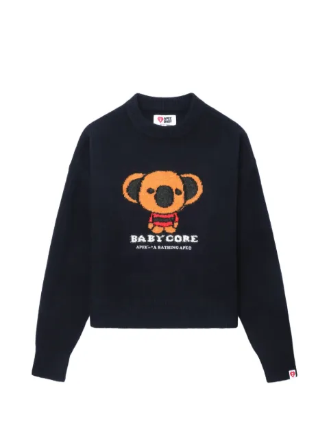 APEE™ by *A BATHING APE® koala-graphic sweater Blue 00CKNL702308L