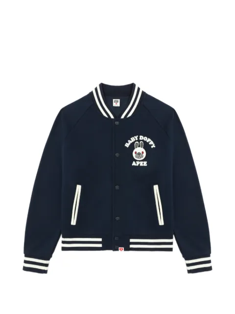 A BATHING APE® Apee varsity appliquéd knitwear Blue 00CLJL702308L