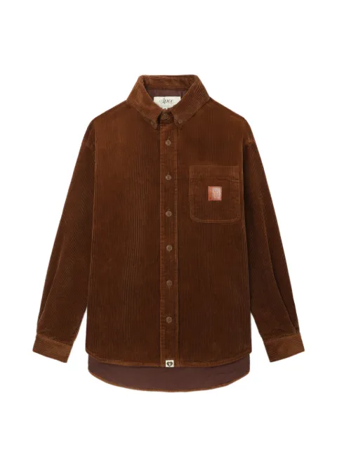 A BATHING APE® chest-pocket corduroy shirt Brown 00CHJL702308L