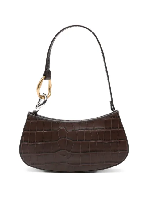 STAUD Ollie crocodile-effect shoulder bag Brown H26R6010SC