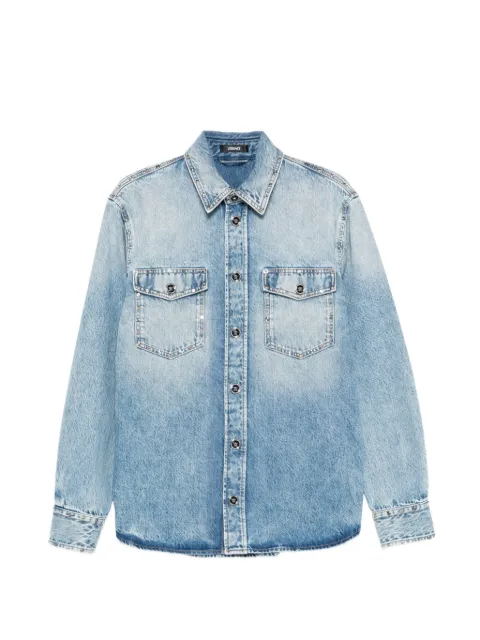 Versace embellished denim overshirt Blue 10227471A16804