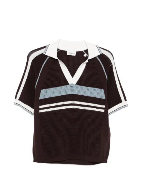 P.A.R.O.S.H. striped V-neck T-shirt Brown D540941RENFIELD