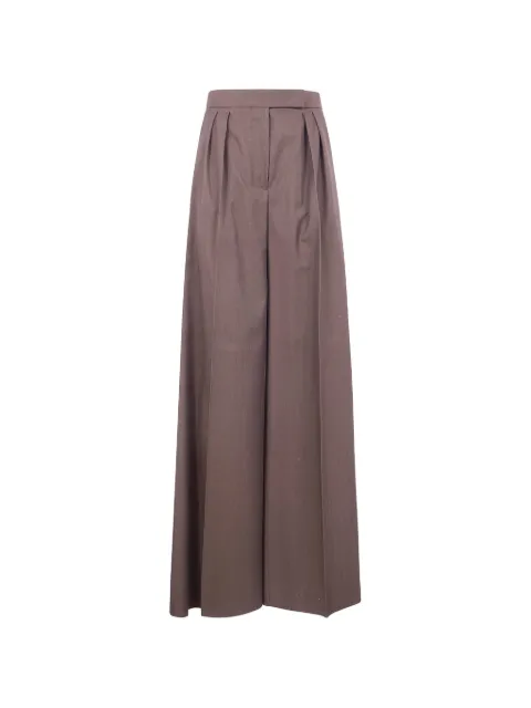 Max Mara pleated high-waisted trousers Brown 2611131161600