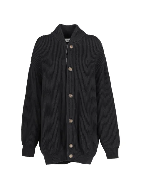 Gianfranco Ferré Pre-Owned reversible hooded knit jacket Black W251111518