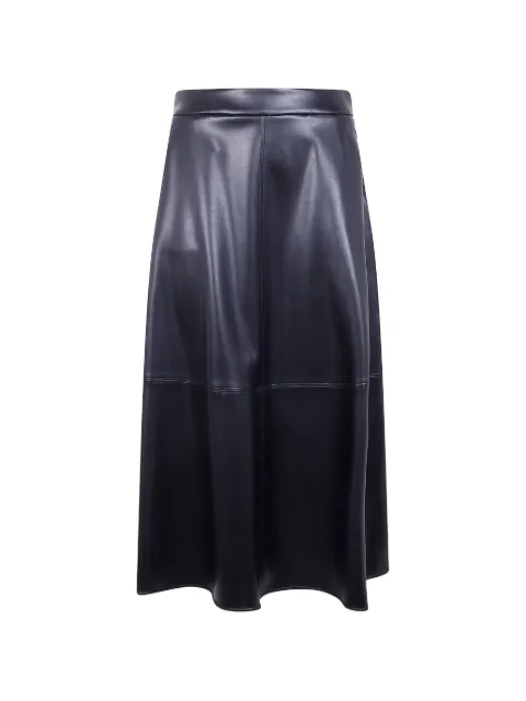 'S Max Mara panelled leather A-line skirt Black 2619771011600