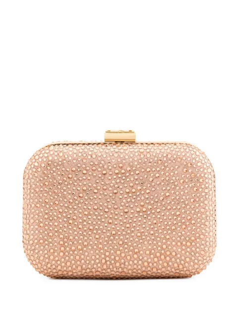 Gemy Maalouf crystal-embellished crepe clutch bag Pink GMS247269BG4