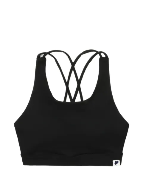 A BATHING APE® Apee criss-cross sport bras Black 00CUWL702304L