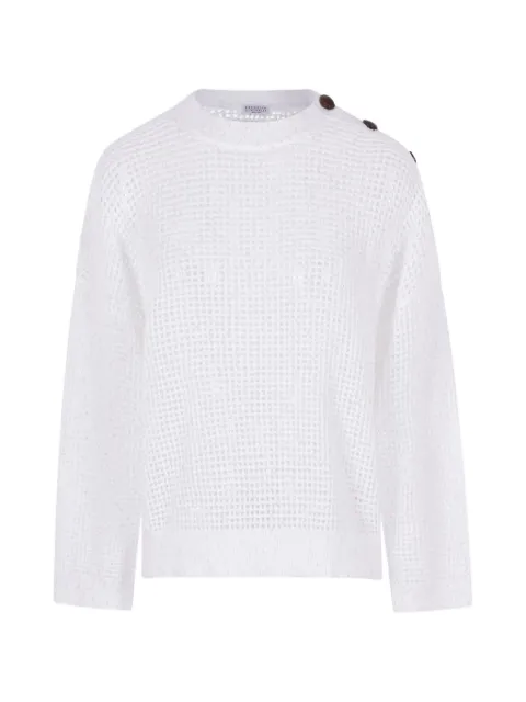 Brunello Cucinelli button knitted jumper Neutrals MDV762120CJ159