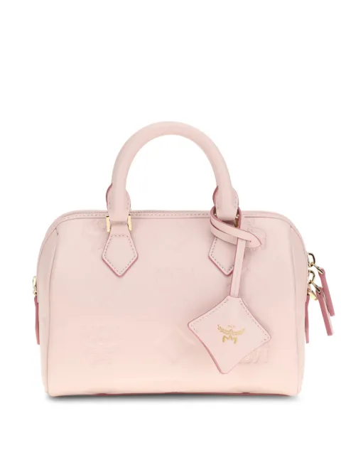 MCM small Ella Boston tote bag Pink MWBGSEA03