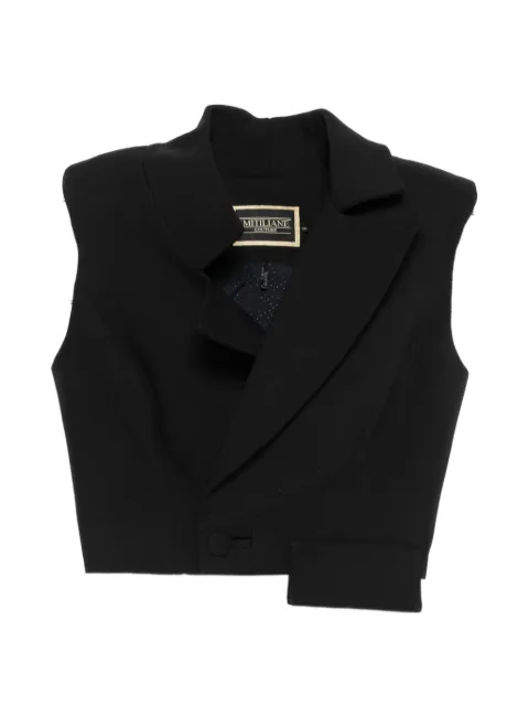 MITILIANE COUTURE asymmetric short vest Black 1067