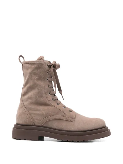 Brunello Cucinelli lace-up lug-sole ankle boots Brown MZSFG3251C8849