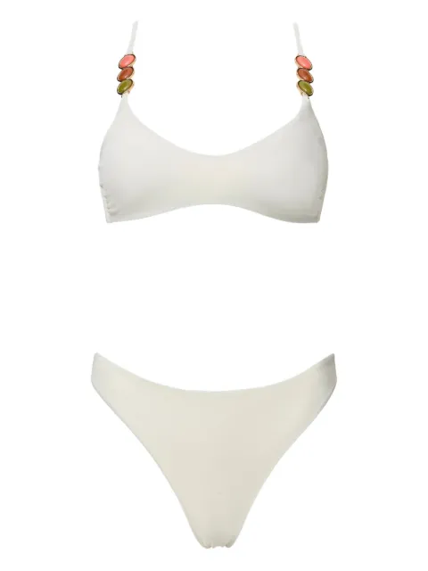 SOFIA ERHAN Giselle beaded bikini White GISELLESET